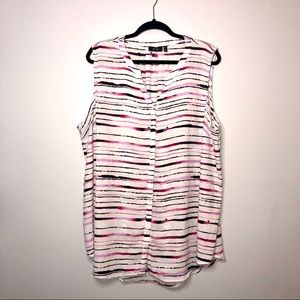 Apt. 9 Sleeveless Button Down Top- Plus Size
